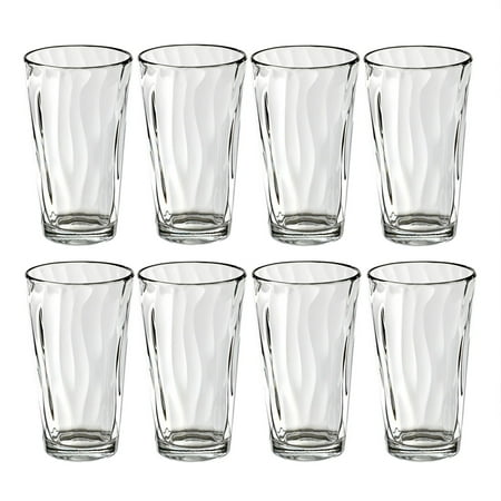 Mainstays Emmy Clear Tea Glass, 16 oz, Set of 8