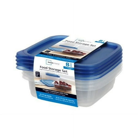 Mainstays Entree Food Storage Containers, 4pk