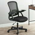 thumbnail image 1 of Mainstays Ergonomic Mesh Back Office Chair with Flip Up Arms for Adults, Black Fabric, 275lb, 1 of 11