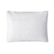 Mainstays Stitched Corded Pillow Sham, Standard Size, White, 1 Pack