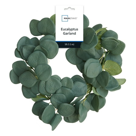 Mainstays Everyday Artificial Eucalyptus Garland 5 feet Green
