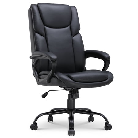 MAINSTAYS EXECUTIVE ERGONOMIC HIGH BACK LEATHER HOME OFFICE...
