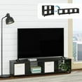thumbnail image 1 of Mainstays Expandable Side by Side or Stacking TV Stand for TVs up to 70 inches, Black Oak, 1 of 20