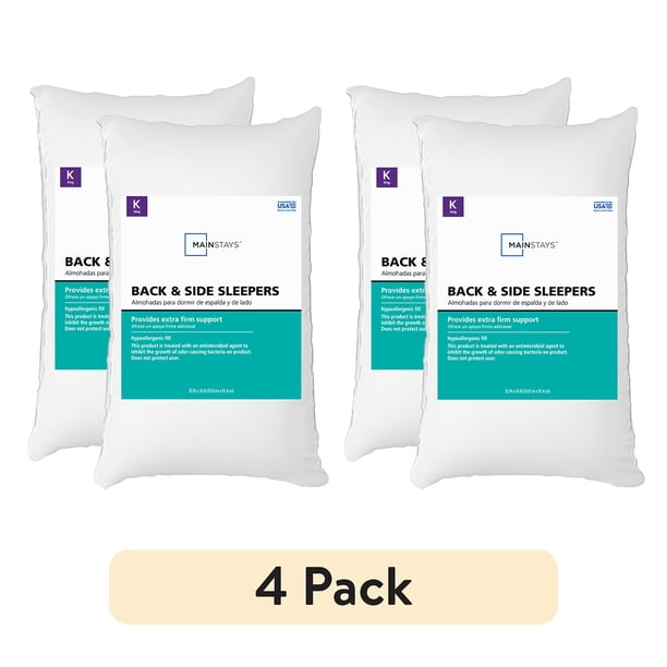 Mainstays Back & Side Sleeper Bed Pillow, King - Extra Firm