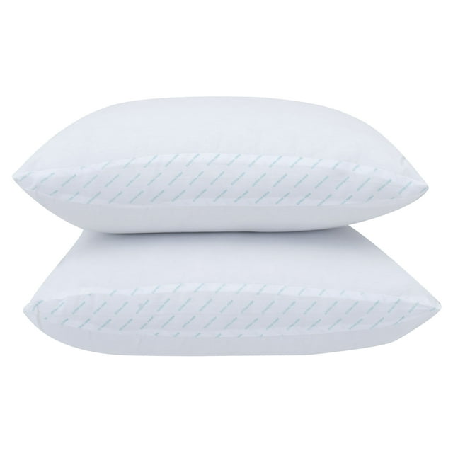 Mainstays Extra Firm Support Pillow, Set of 2, Standard, 200 Thread Count Cotton