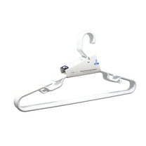 Mainstays Extra Large Clothing Hangers, 3 Pack, Adult, White, Heavy Duty Durable Plastic