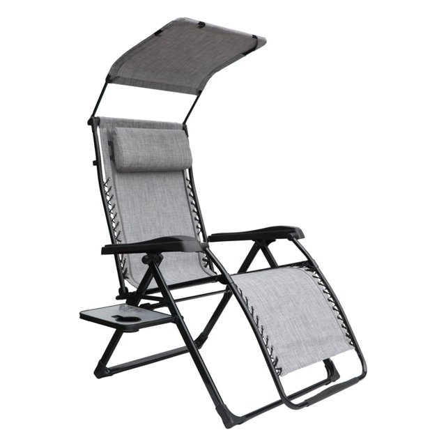 Mainstays Extra Large Zero Gravity Chair with Side Table and Canopy