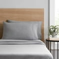 Mainstays Extra Soft Adult Jersey Bed Sheet Set, Full, Grey Heather , 4