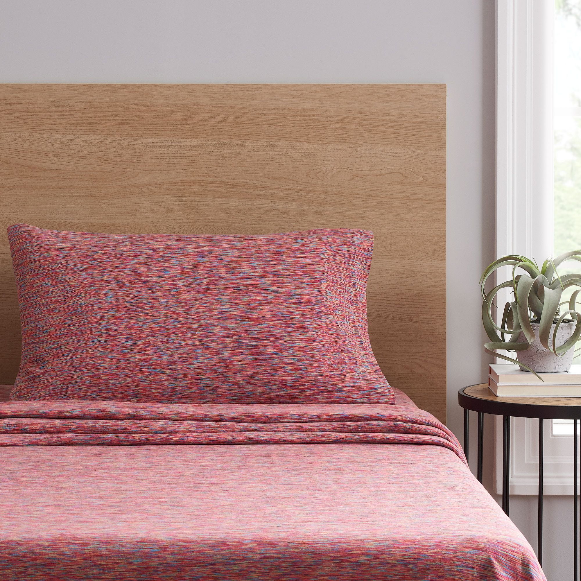 Mainstays Extra Soft Adult Jersey Bed Sheet Set, TwinXL, Apricot