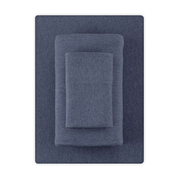 Mainstays Cotton Rich Extra Soft Jersey Bed Sheet Set, Twin-XL, Blue Cove, 3 Pieces
