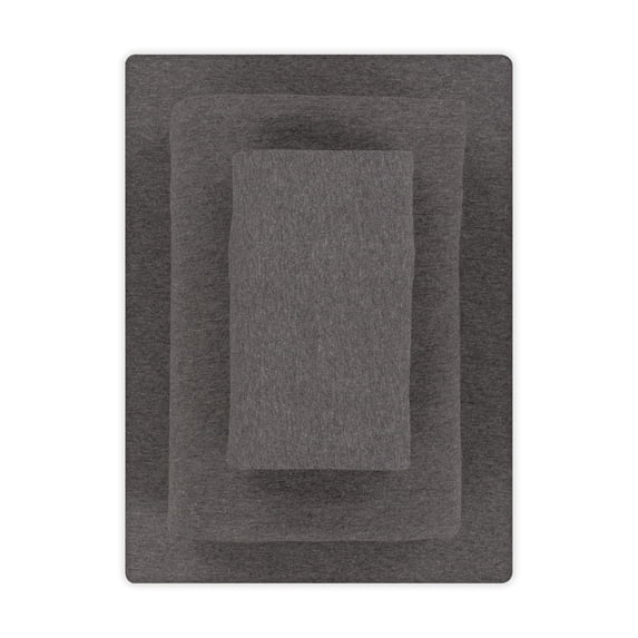 Mainstays Extra Soft Jersey Bed Sheet Set, Twin-XL, Charcoal, 3 Pieces