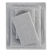 Mainstays Extra Soft Jersey Bed Sheet Set, Twin-XL, Grey Heather, 3 Pieces