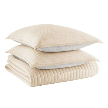 Mainstays Extra Soft Adult Jersey Quilt, Beige, King