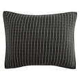 thumbnail image 1 of Mainstays Cotton-Rich T-Shirt Soft Jersey Striped Pillow Sham Bedding, Standard/Queen, 1 Pack, Black, 1 of 7