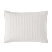 Mainstays King Pillow Sham - Off-White Soft Jersey, Cotton-Rich T-Shirt Soft Decorative Bed Sham, 2 Pack
