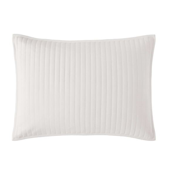 Mainstays King Pillow Sham - Off-White Soft Jersey, Cotton-Rich T-Shirt Soft Decorative Bed Sham, 2 Pack