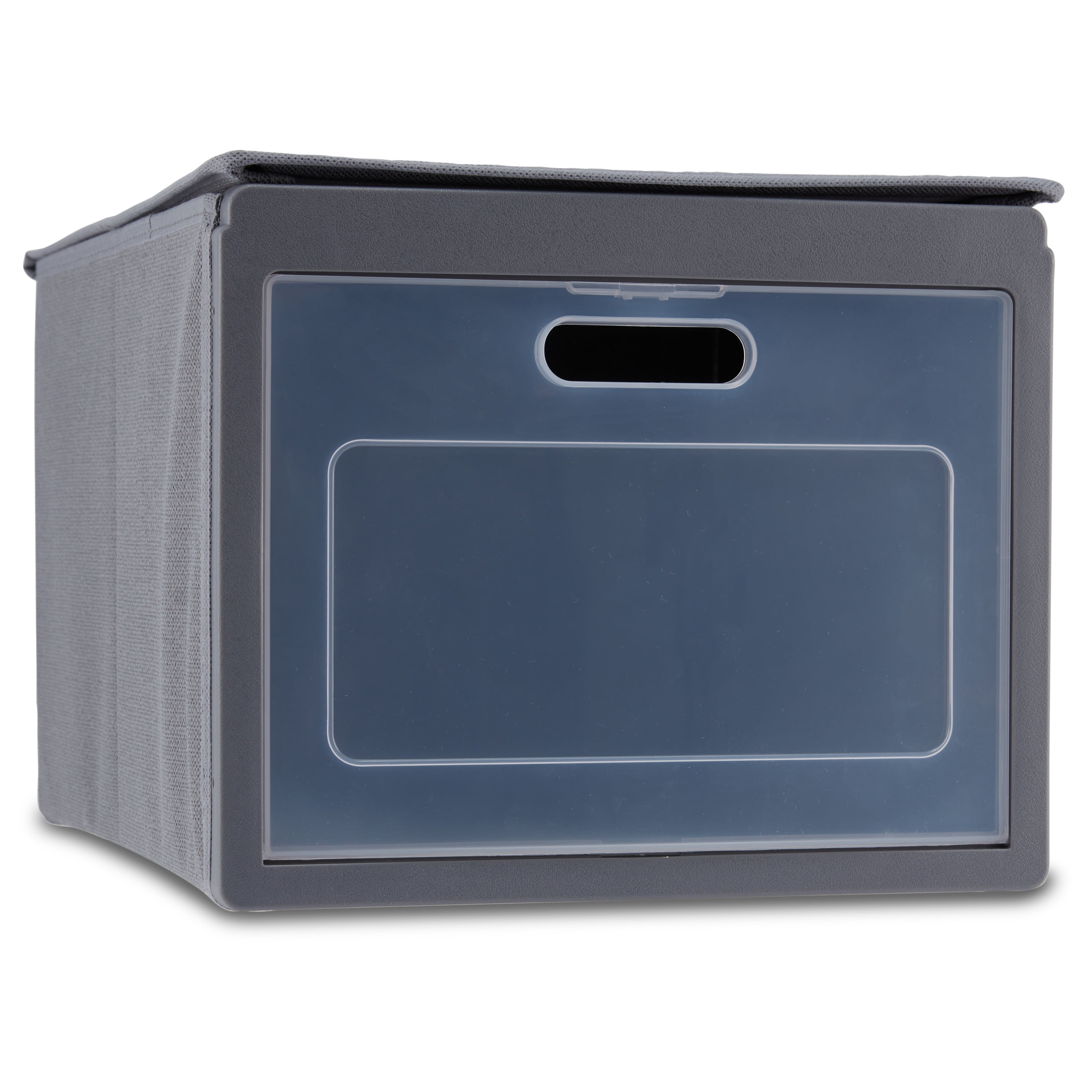 Mainstays Grey Stackable Fabric Shoe Storage Organizer for Closets