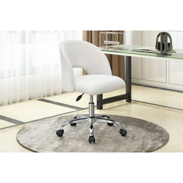 Mainstays Fabric Upholstered Open Back Office Chair, Vanilla for Teens and Adults
