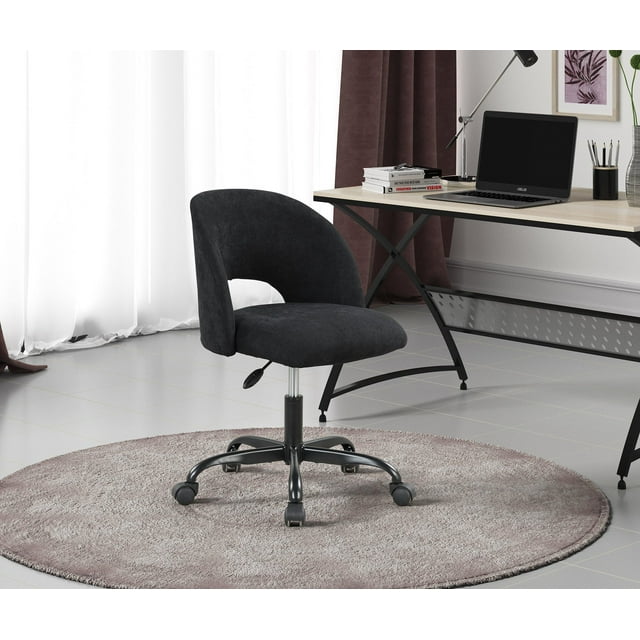 Mainstays Fabric Upholstered Open Back Office Chair with Textured