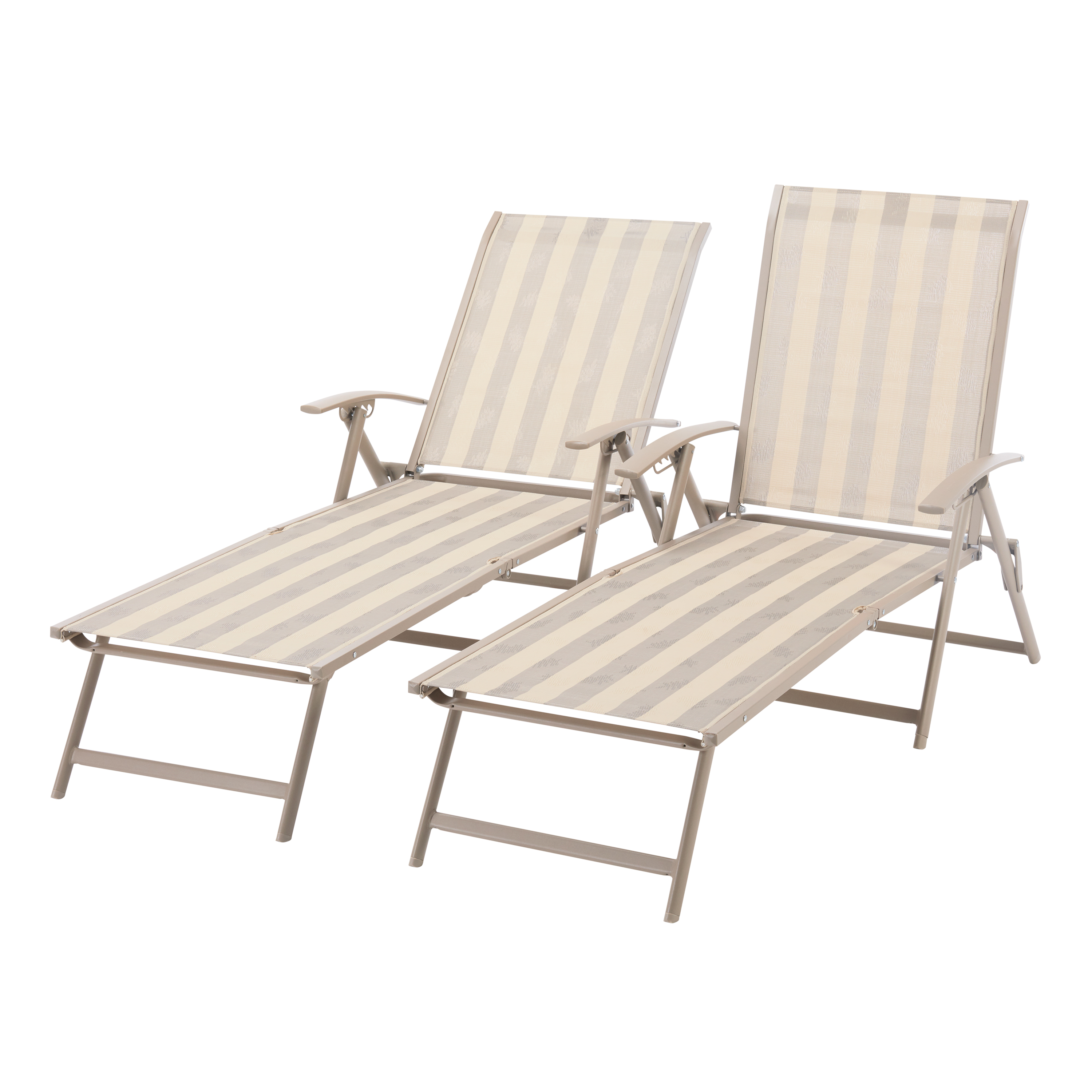 Mainstays Fair Park Foldable Steel Outdoor Chaise Lounge - Set of 2, Multiple Colors - image 1 of 4