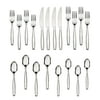 Mainstays Fairport 20 Piece Adult Stainless Steel Flatware Set, Silver, Tableware Service for 4