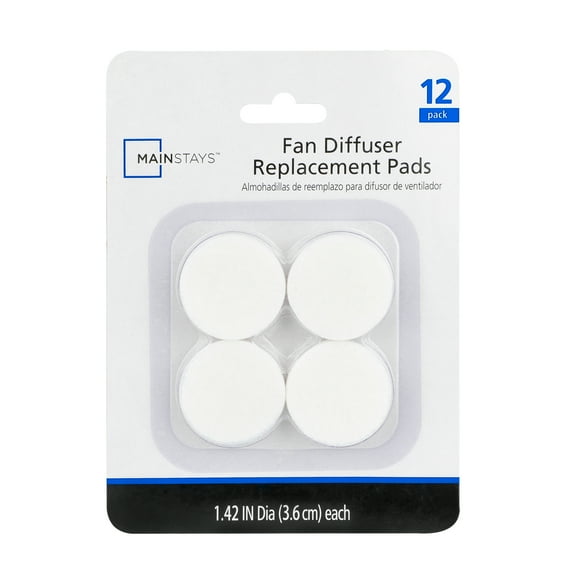 Mainstays Unscented Fan Oil Diffuser Refill & Replacement Pads, 12 Count