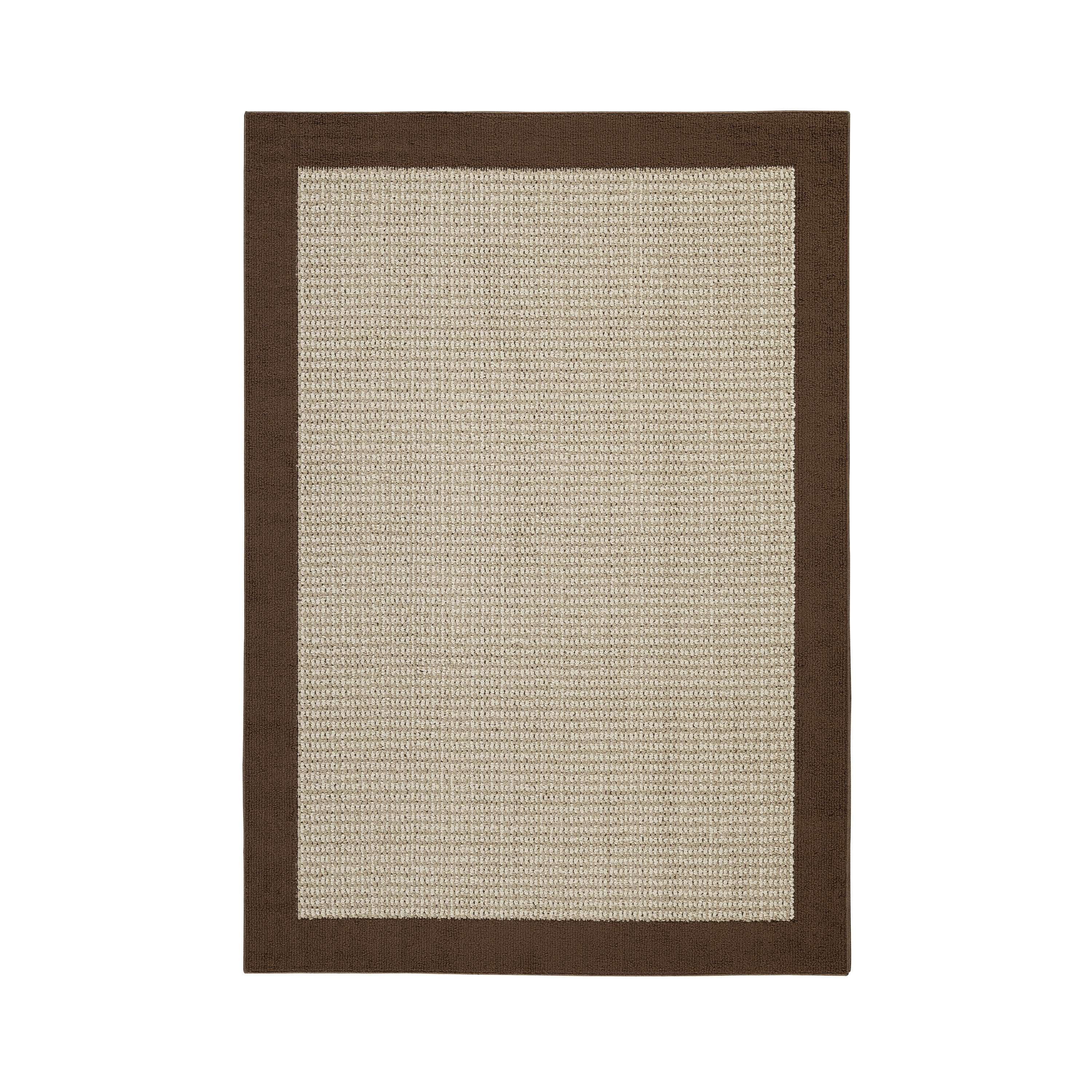 Mainstays Faux Sisal Brown High Low Loop Indoor Area Rug, 5 ft x 7 ft