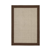 Mainstays Farmhouse Faux Sisal Brown High Low Loop Indoor Area Rug, 5' x 7'