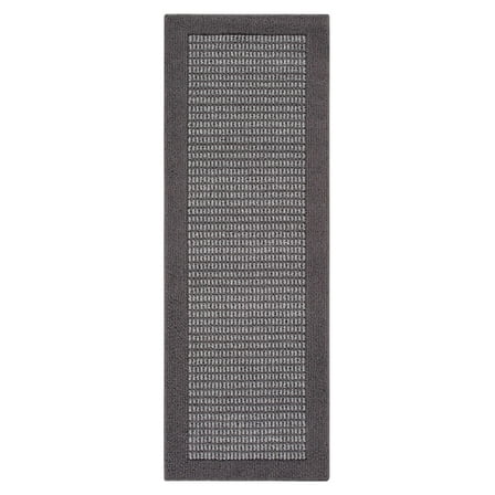 Mainstays Farmhouse Faux Sisal Gray Indoor Runner Rug, 1'9"x5'