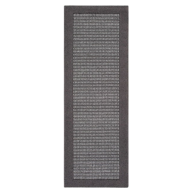 Mainstays Farmhouse Faux Sisal Gray Indoor Runner Rug, 1'9
