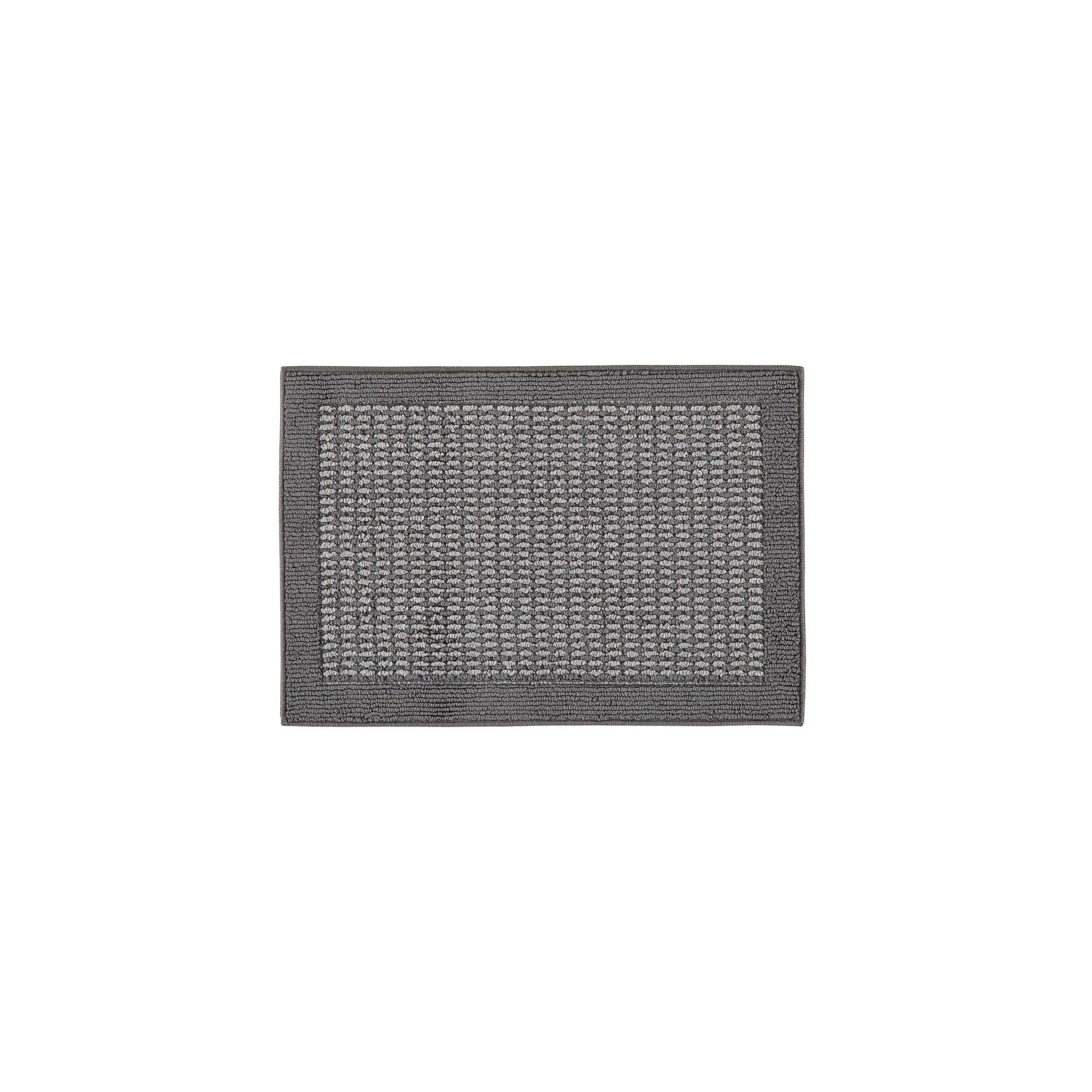 Mainstays Farmhouse Faux Sisal Olefin Gray Border Indoor Accent Rug, 1'8"x2'6"
