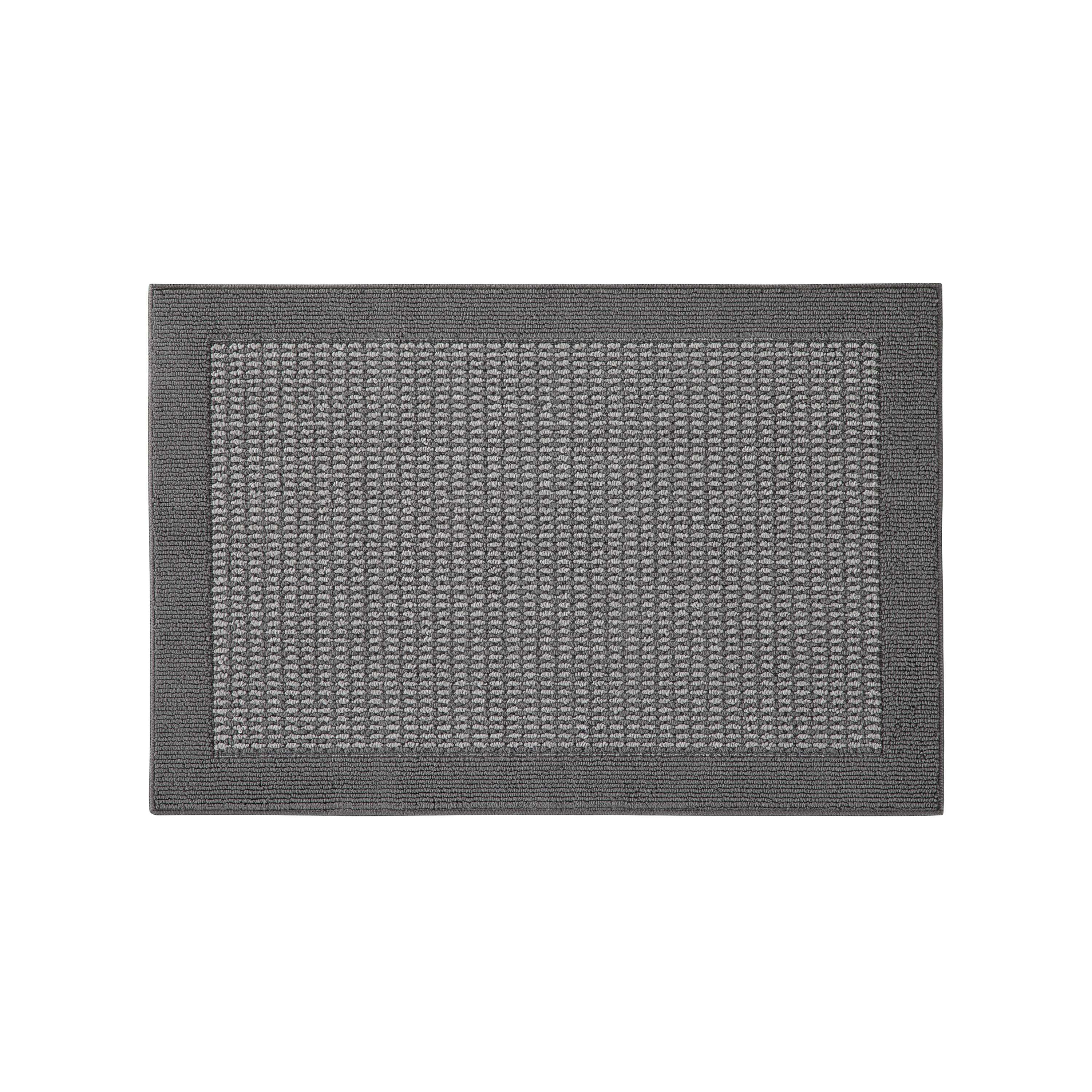 Mainstays Farmhouse Faux Sisal Olefin Gray Border Indoor Accent Rug, 2'6" x 3'10"