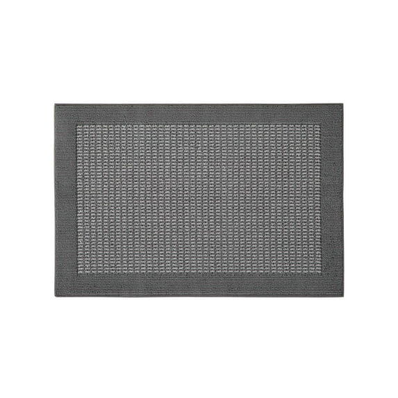 Mainstays Farmhouse Faux Sisal Olefin Gray Border Indoor Accent Rug, 2'6" x 3'10"