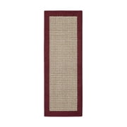 Mainstays Faux Sisal Border Olefin Red Indoor Runner Rug, 1 ft 9 in x 5 ft