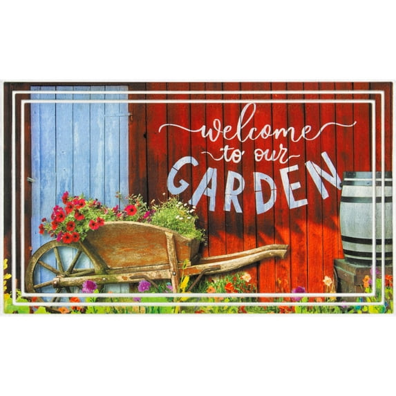 Apache Mills Fashionables Deluxe Welcome To Our Garden Indoor/Outdoor Doormat, 1.5' x 2.5'