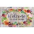 thumbnail image 1 of Apache Mills Fashionables Deluxe Welcome To Our Home Flowers and Succulents Indoor/Outdoor Doormat, 1.5' x 2.5', 1 of 5