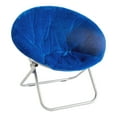 Mainstays Faux Fur Saucer Chair, Blue