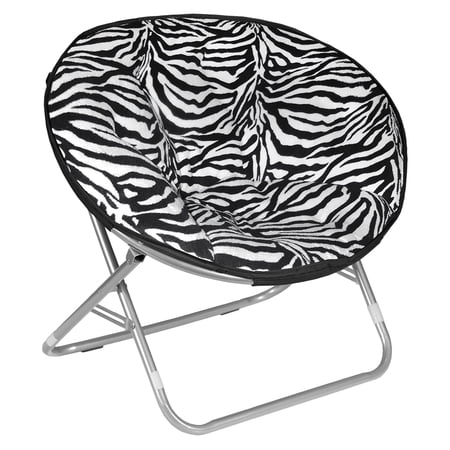 Mainstays Faux Fur Saucer™ Chair, Zebra