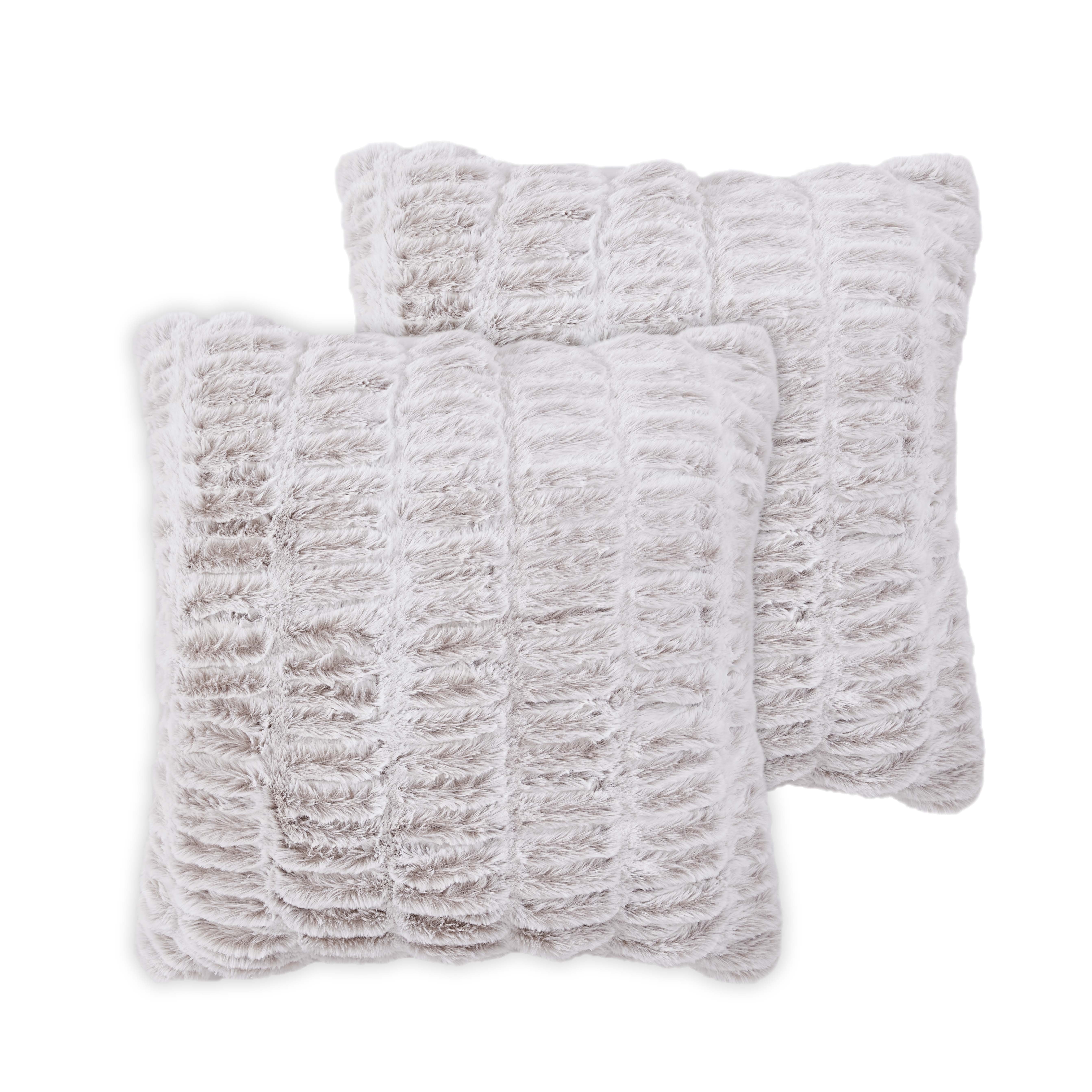 Faux rabbit fur cushion sale