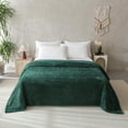 thumbnail image 1 of Mainstays Faux Shearling Blanket, Dk. Green, Full/Queen 90"X90", for Adult, 1 of 7