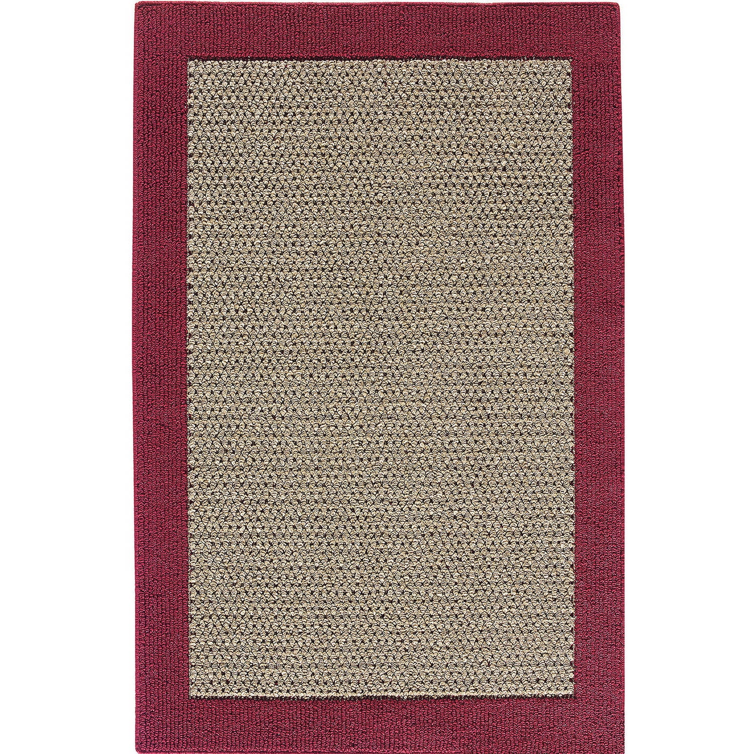 Mainstays Faux Sisal Red 30x46 Accent Ru