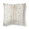 Mainstays Faux Snow Leopard Fur Decorative Square Pillow, 18" x 18", Leopard Print,  per Pack