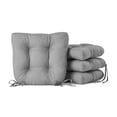 thumbnail image 1 of Mainstays Faux Suede 14.5" Chair Cushion with Ties, 4 Pack, Grey Flannel, 1 of 5
