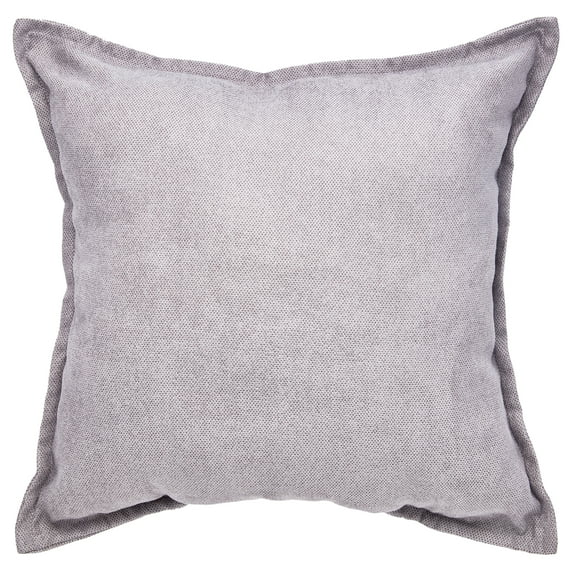 Mainstays Faux Suede Decorative Square Throw Pillow with Flange, 18" x 18", Grey