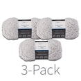 thumbnail image 1 of Mainstays Feather Fringe Yarn, Platinum Silver, 251 Yards, 100% Polyester, Light Weight, Pack of 3, 1 of 5