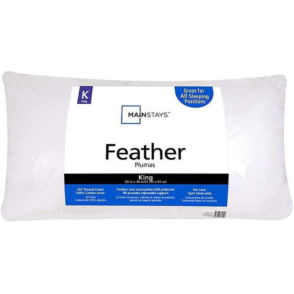 Mainstays Feather Pillow, King