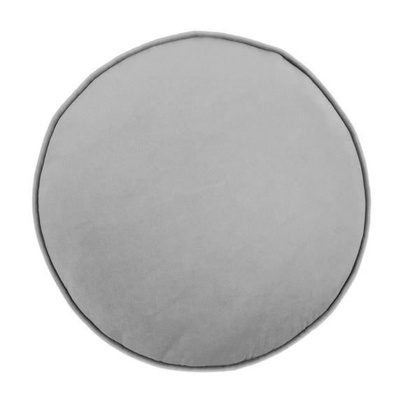 Mainstays Filmore Round Decorative Throw Pillow 16" x 16" Gray, 1 Count, Adult & Teen