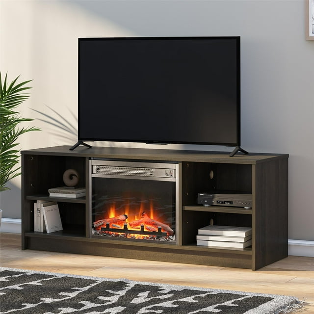 Mainstays Fireplace TV Stand, for TVs up to 55", Espresso