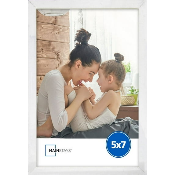 4W Mainstays MS Flat White 5" x 7" Photo Frame
