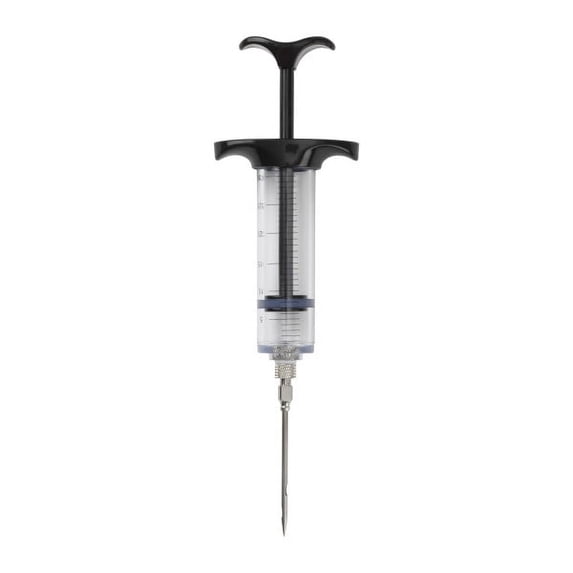 Mainstays Plastic and Stainless Steel Needle Bulb Flavor Injector, 30 ml